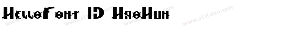 HelloFont ID HaoHun字体转换